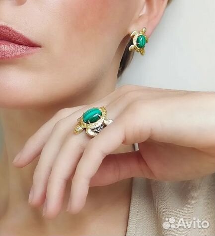 Серебро с натуральным камнем