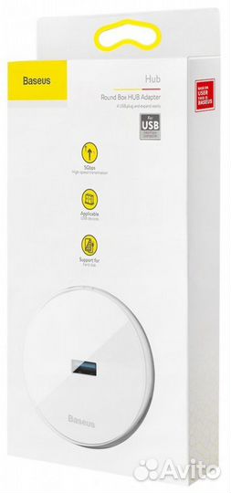 Хаб-переходник Baseus round box HUB adapter Cahub
