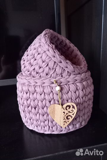 Набор из двух корзин из трикотажной пряжи