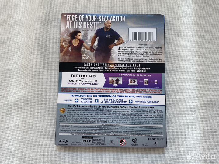 Новый Blu-ray 3d диск San Andreas США английский