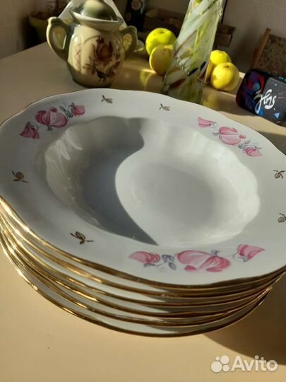 Тарелки глубокие ссср,Рижский фарфоровый завод
