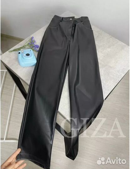 Кожаные штаны утепленные