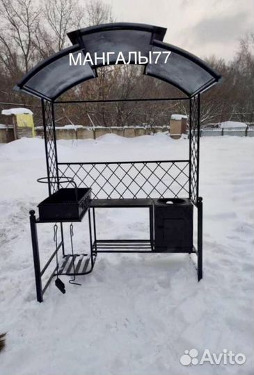 Мангал с крышей