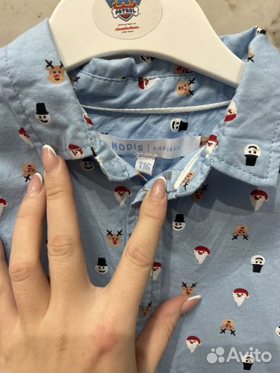 Рубашка новогодняя 116 122
