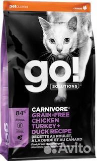 Carnivore Grain-Free, Сухой корм, GO, 7260 g
