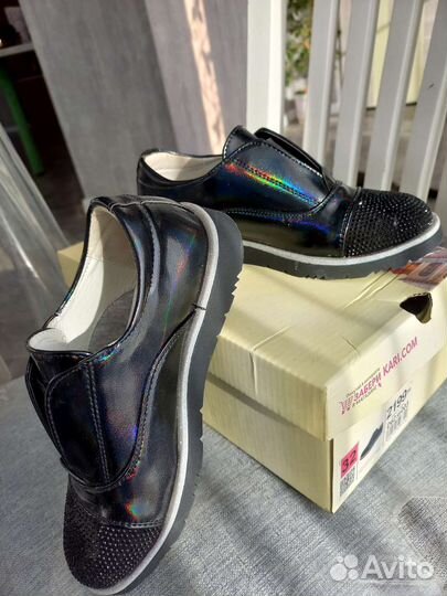 Туфли школьные кожаные новые