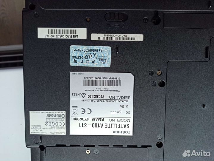 Ноутбук toshiba satellite a100-811
