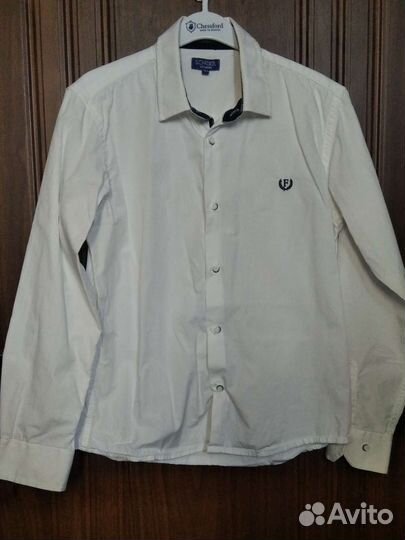 Рубашка белая 152 на мальчика
