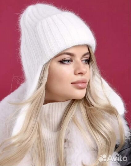 Шапка-ушанка ангора зимняя. Новая 4 цвета
