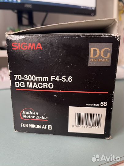 Объектив sigma 70-300 f4-5.6 nikon