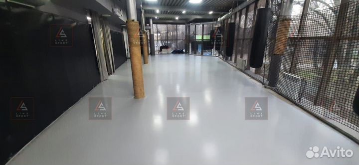 Борцовский ковер 12х12 одноцветный люверсы