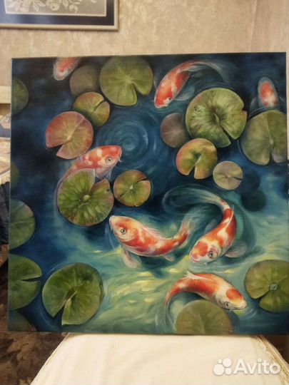 Картина рыбки,Кои