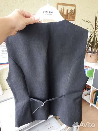 Жилет школьный серый