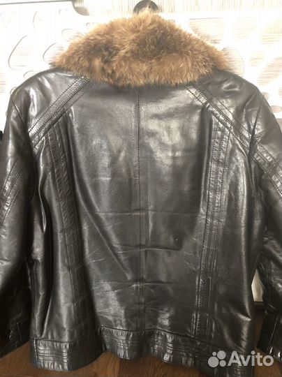 Куртка мужская зимняя кожаная