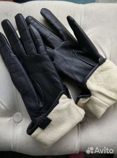 Перчатки женские кожаные удлинённые