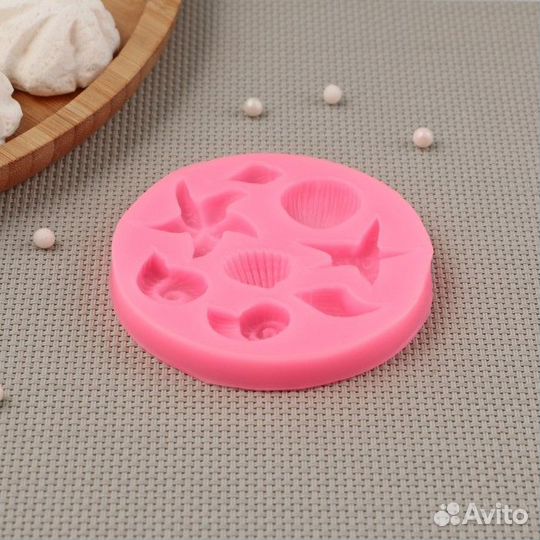 Силиконовый молд Доляна «Морские звёзды», d8 см, ц