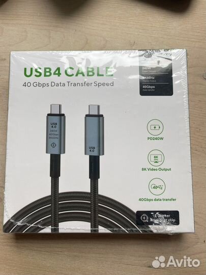 Кабель type-c to type-c thunderbolt