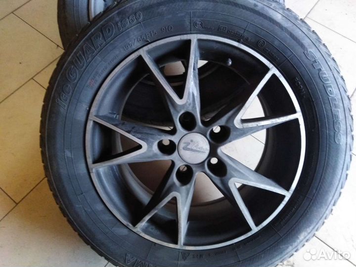 Литые диски на hyundai ellantra и зимняя резина