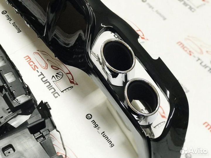 Диффузор Black + Chrome насадки E-Class 53AMG W213