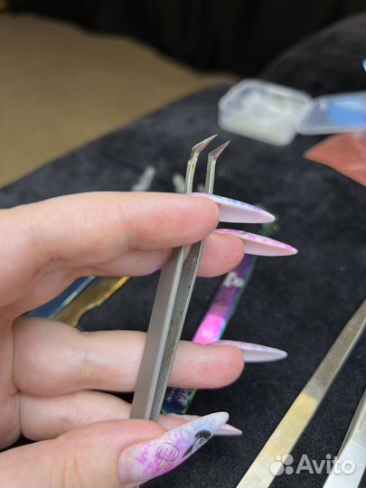 Пинцет для наращивания ресниц