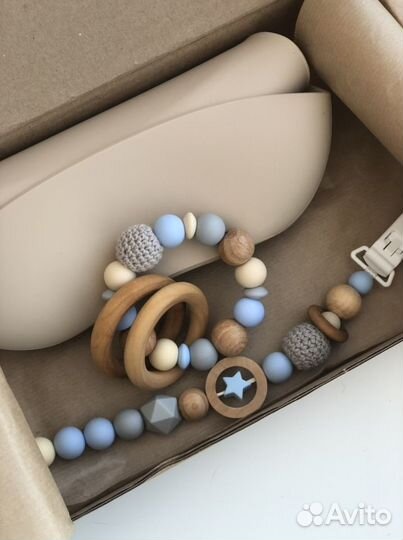 Держатель для пустышки, именные грызунки