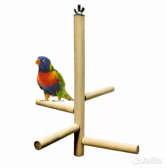 Жердочка для попугая большая крепление на стол