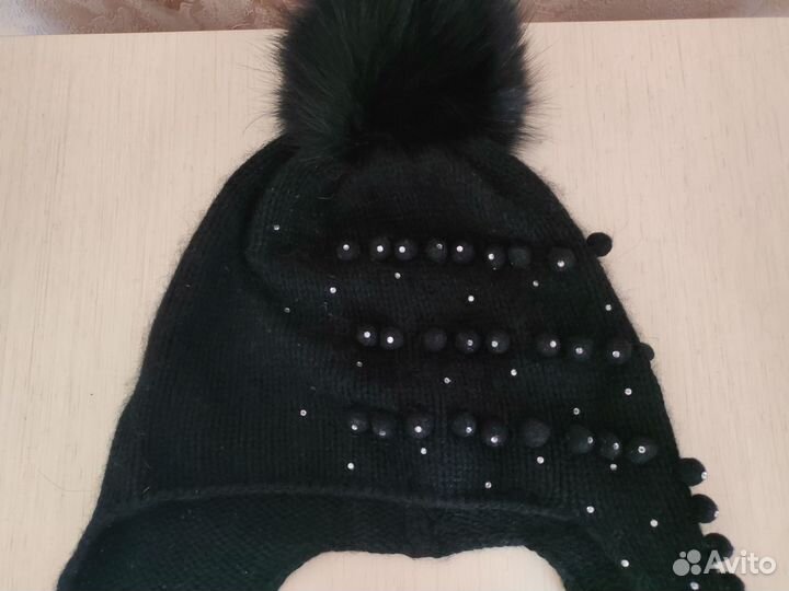 Шапочка Joli Bebe, натуральный помпон