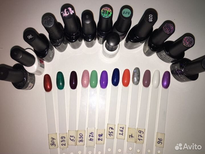 Гель лаки дизайн стразы база гель топ набор