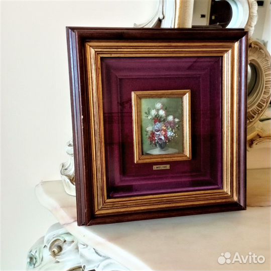 Антикварная картина маслом живопись интерьер Итали