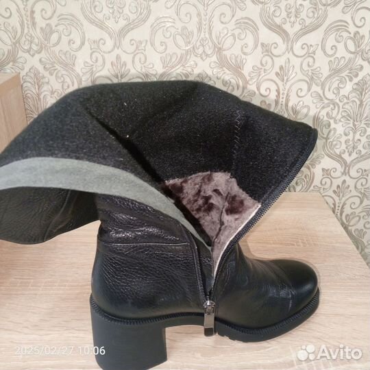 Сапоги женские натуральная кожа 37 размер