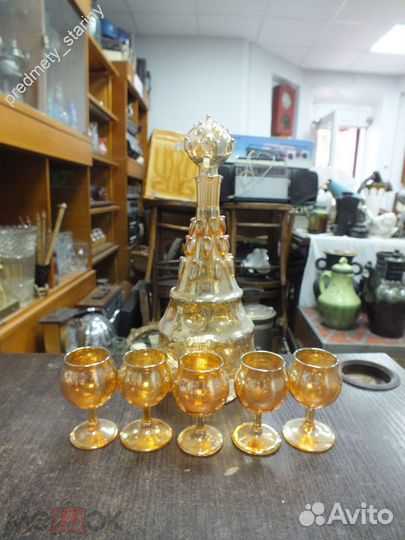 Вазы, графины, самовар выдувное стекло винтаж СССР