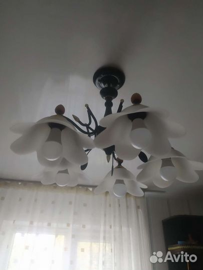 Люстра потолочная большая бу