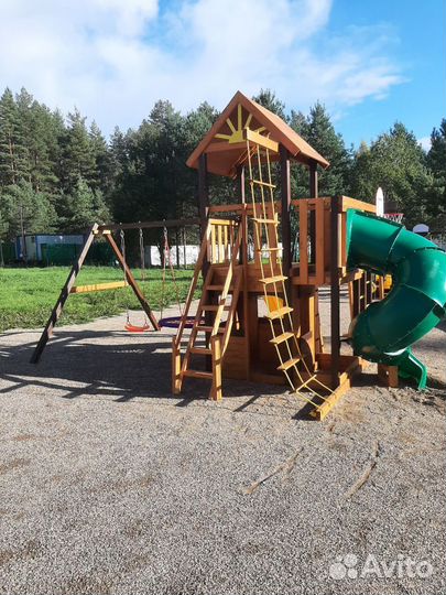 Игровые деревянные площадки для детей