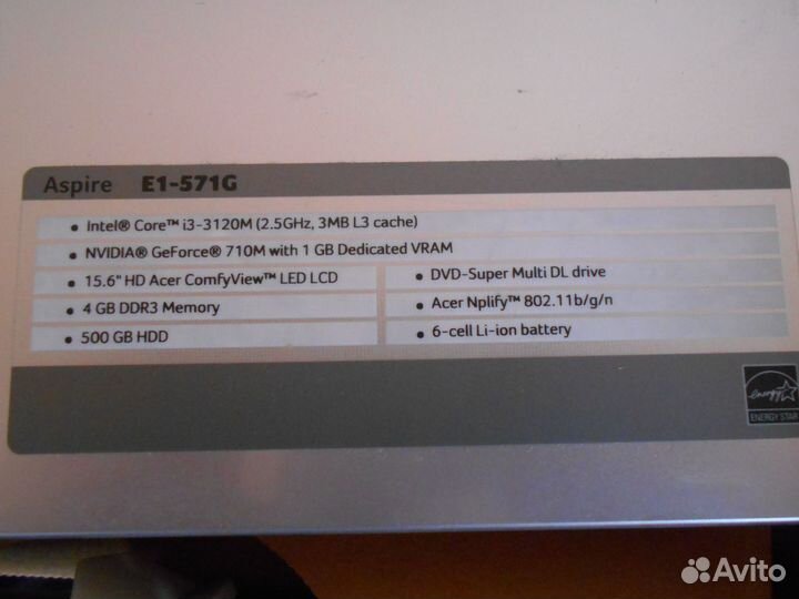 Ноутбук Acer Aspire E1-571G Core i3 8Gb GeForce