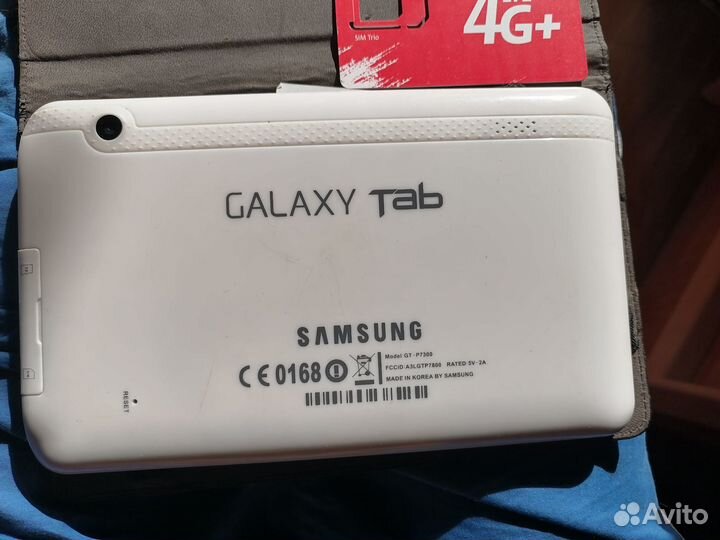 Планшет samsung galaxy tab, с чехлом