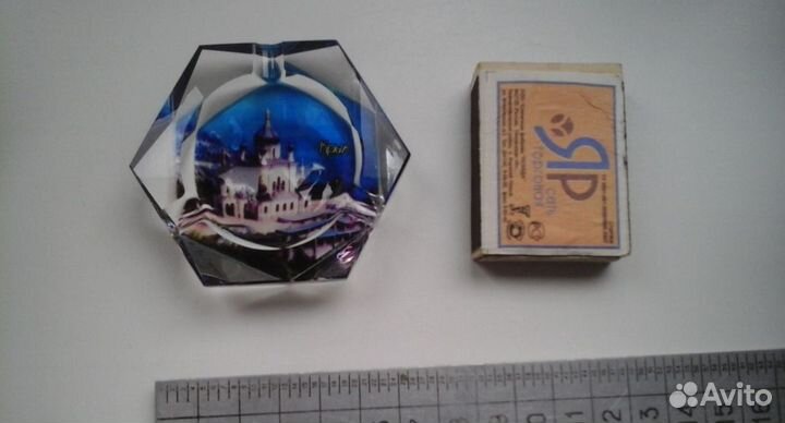 Пепельница Крым 2007г.Миниатюра Цветное стекло бе