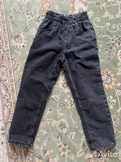 Утепленные джинсы с начосом 116