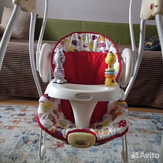 Электронные качели шезлонг Graco swing N bounce