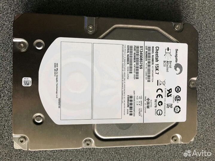 Жесткий диск Seagate ST345857SS, SAS, 450 Gb