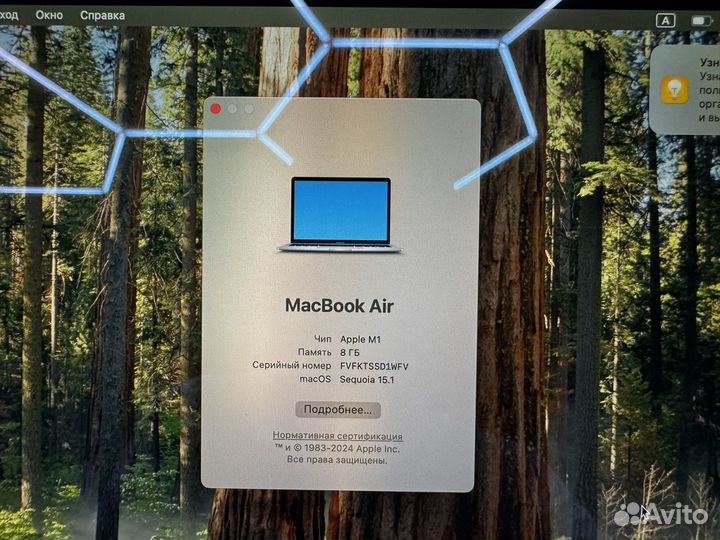 MacBook Air 13 M1 8/256gb