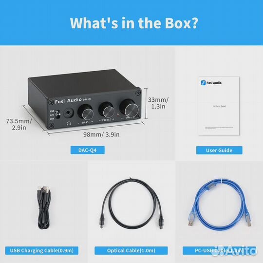 Fosi Audio Q4 Mini Stereo USB Gaming DAC