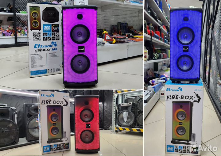 Колонка напольная блютуз Eltronic 300вт с караоке