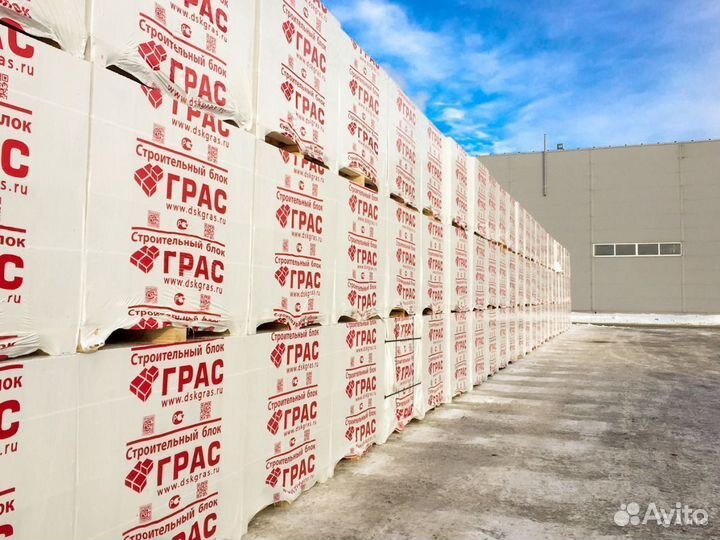 Газоблок Грас D350 B 2.5 супертеплый