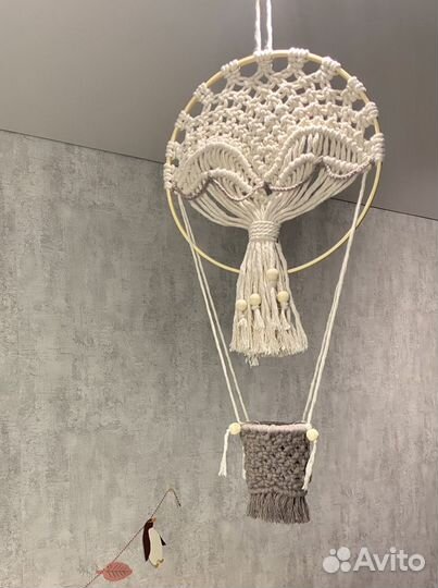 Воздушный шар декор макраме