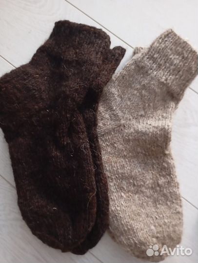 Носки шерстяные вязаные