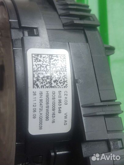 Подрулевой шлейф на skoda 5K0.953.549