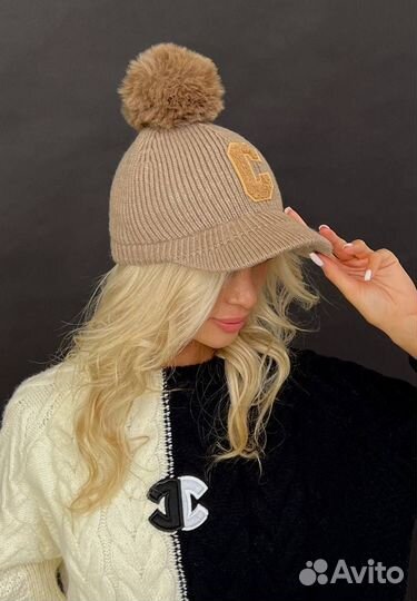 Женская утепленная бейсболка