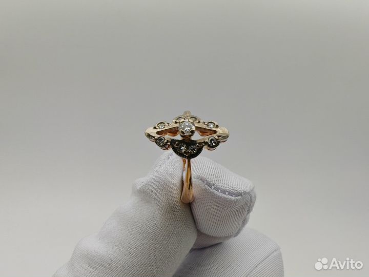 Золотое Кольцо 585 пробы с бриллиантами. Рассрочка