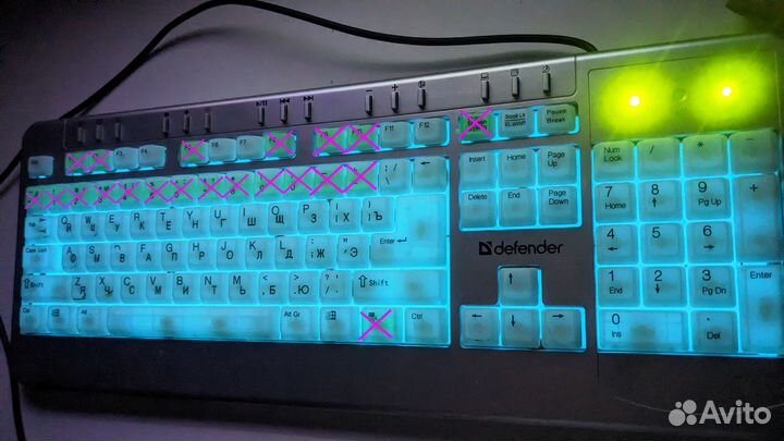 Клавиатура Defender с подсветкой