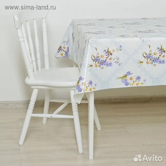 Клеёнка столовая на тканевой основе «Букет ромашек
